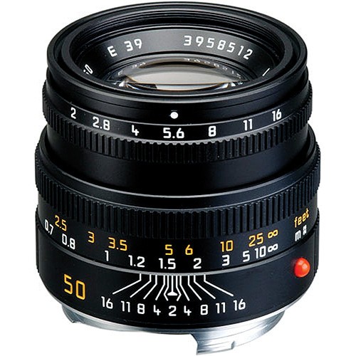 Leica Normal 50mm f/2.0 Summicron M Manual Focus Lens (6-Bit, Updated for Digital) - Black Leica Normal 50mm f/2.0 Summicron M Manual Focus Lens (6-Bit, Updated for Digital) - Black